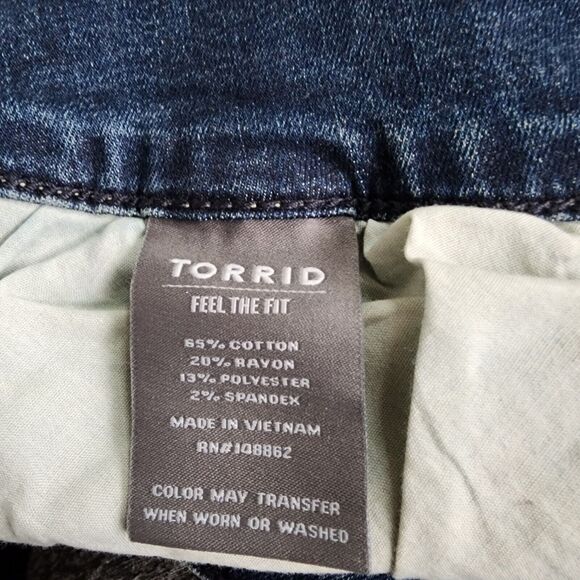 Torrid Jegging Jeans 26S Short 46x26 Blue High Rise Skinny 3 button - Picture 12 of 13